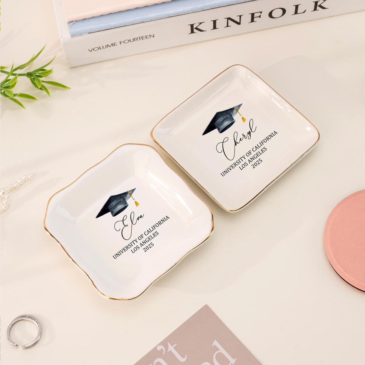 Personalized Graduation Jewelry Dish,Graduation Gift for Her,Daughter Grad Gift,Class of 2025 Gifts,High School Gifts,Masters Degree Gift