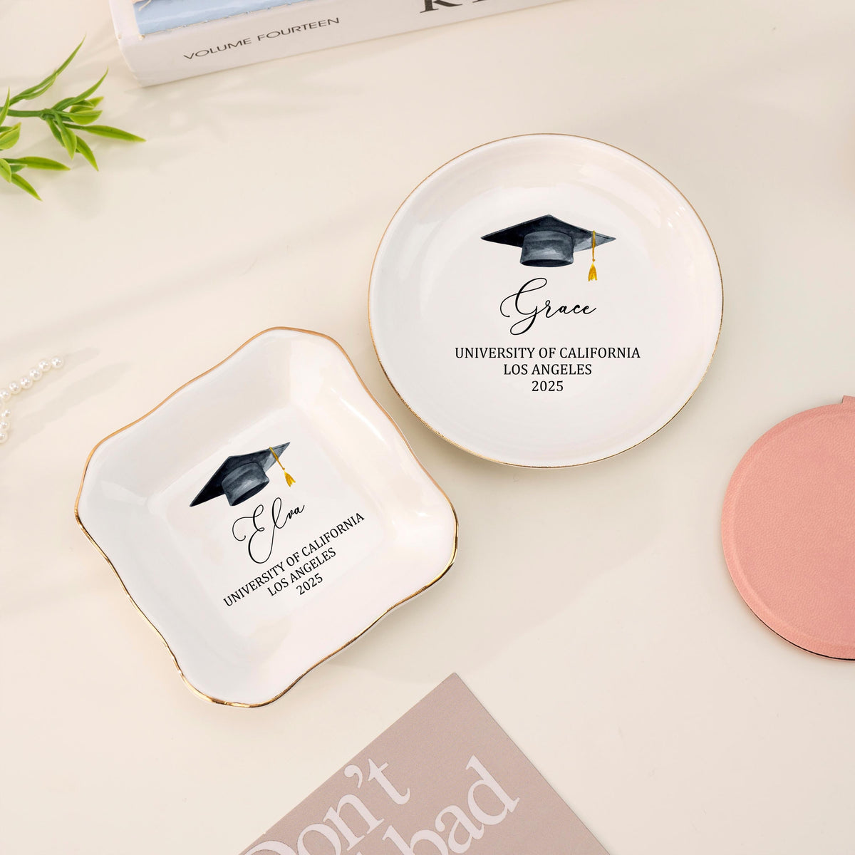 Personalized Graduation Jewelry Dish,Graduation Gift for Her,Daughter Grad Gift,Class of 2025 Gifts,High School Gifts,Masters Degree Gift