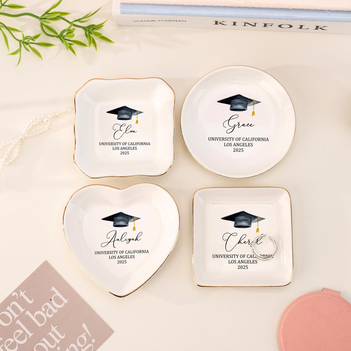 Personalized Graduation Jewelry Dish,Graduation Gift for Her,Daughter Grad Gift,Class of 2025 Gifts,High School Gifts,Masters Degree Gift