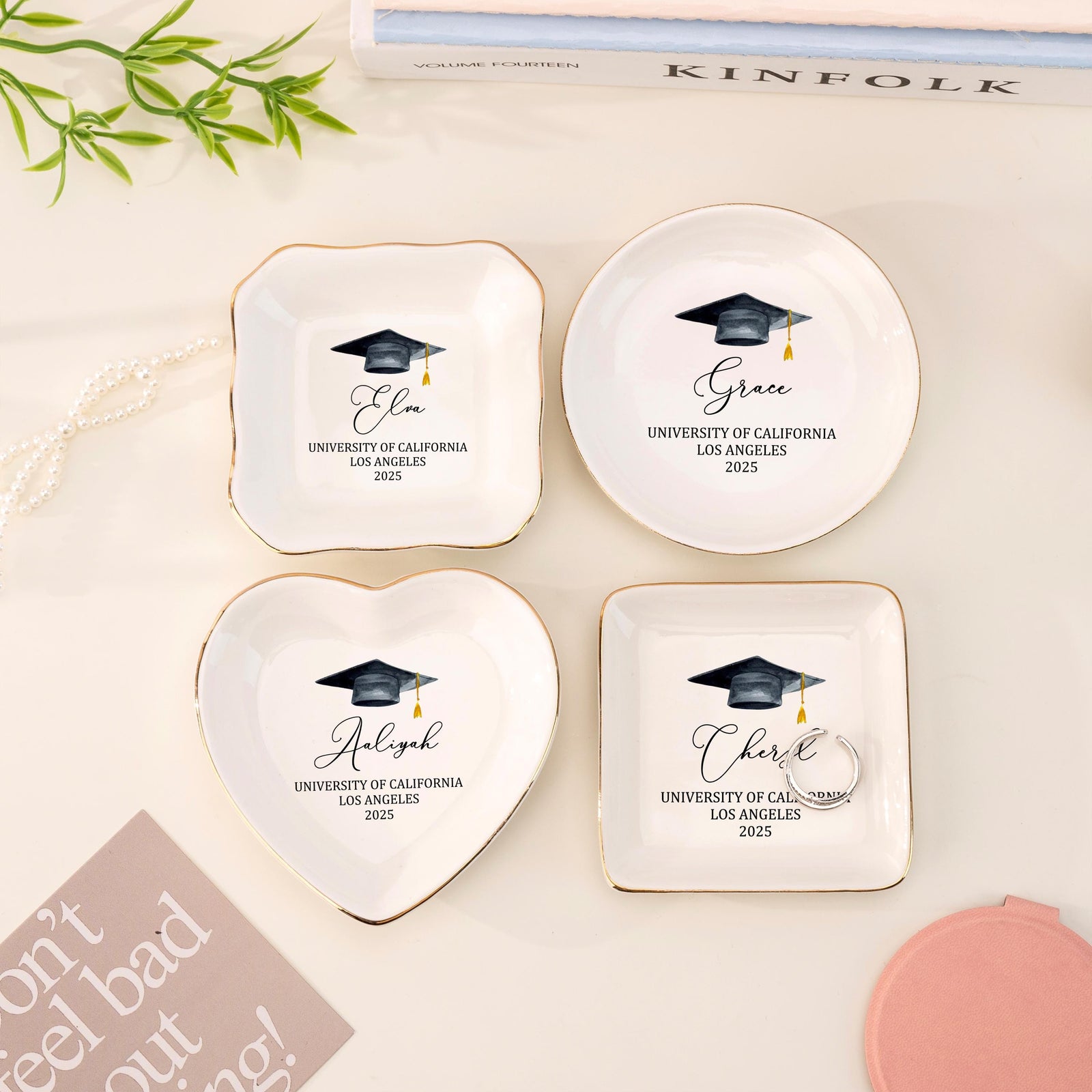 Personalized Graduation Jewelry Dish,Graduation Gift for Her,Daughter Grad Gift,Class of 2025 Gifts,High School Gifts,Masters Degree Gift