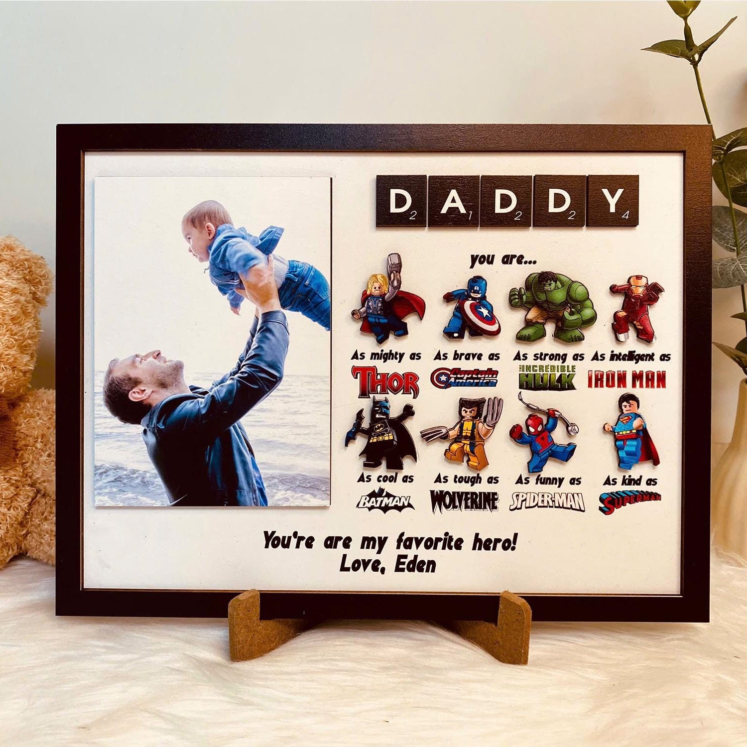 Personalized Superhero Dad Gift , Fathers Day Gift ,Custom Photo Super Dad , 2025 Fathers Day Gifts , New Dad Gift , Gift For Dad