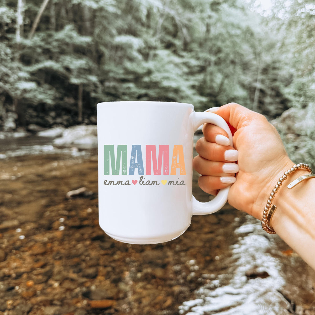 Custom Mama Mug With Kids Names, Personalized Mom Mug with Names, Mother's Day Gift 2025, Mommy Coffee Mug, Custom Mug Gift For Mom Birthday
