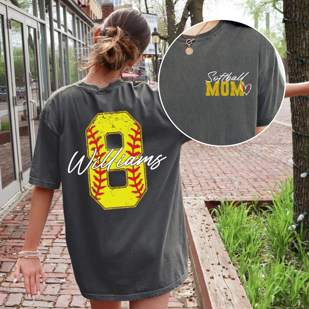 Custom Personalized Softball Mom Shirt | Name And Number Softball Shirt | Softball Mom Shirt | Gift For Mom Tee Shirt