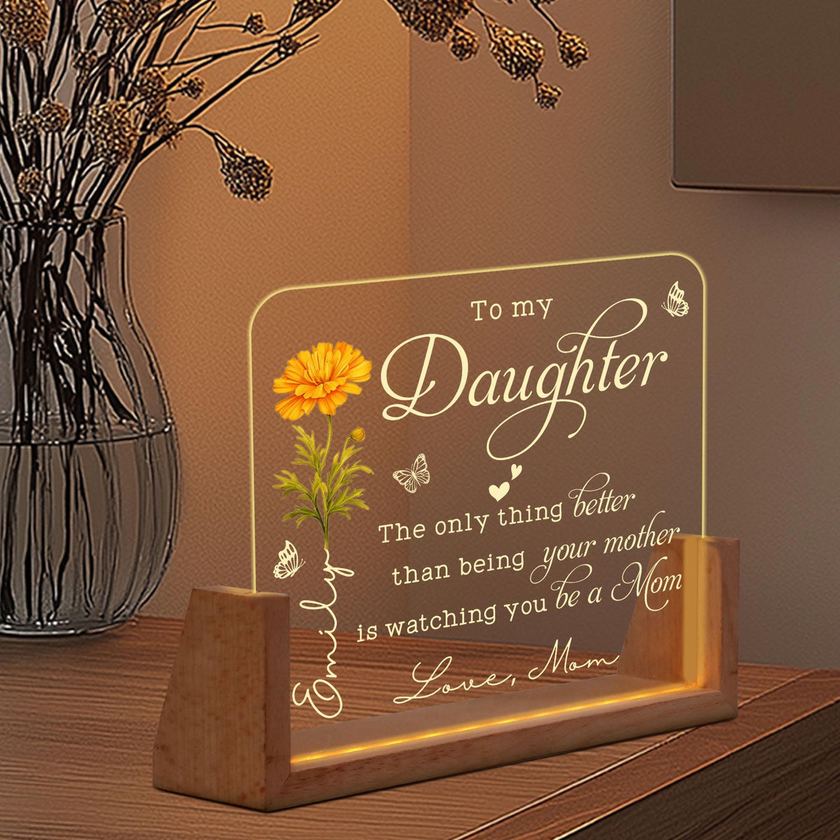 Personalized Mother-Daughter Night Light, The Only Thing Better Than Being Your Mother, Gift for Daughter New Mom Gift, Mother's Day Gift