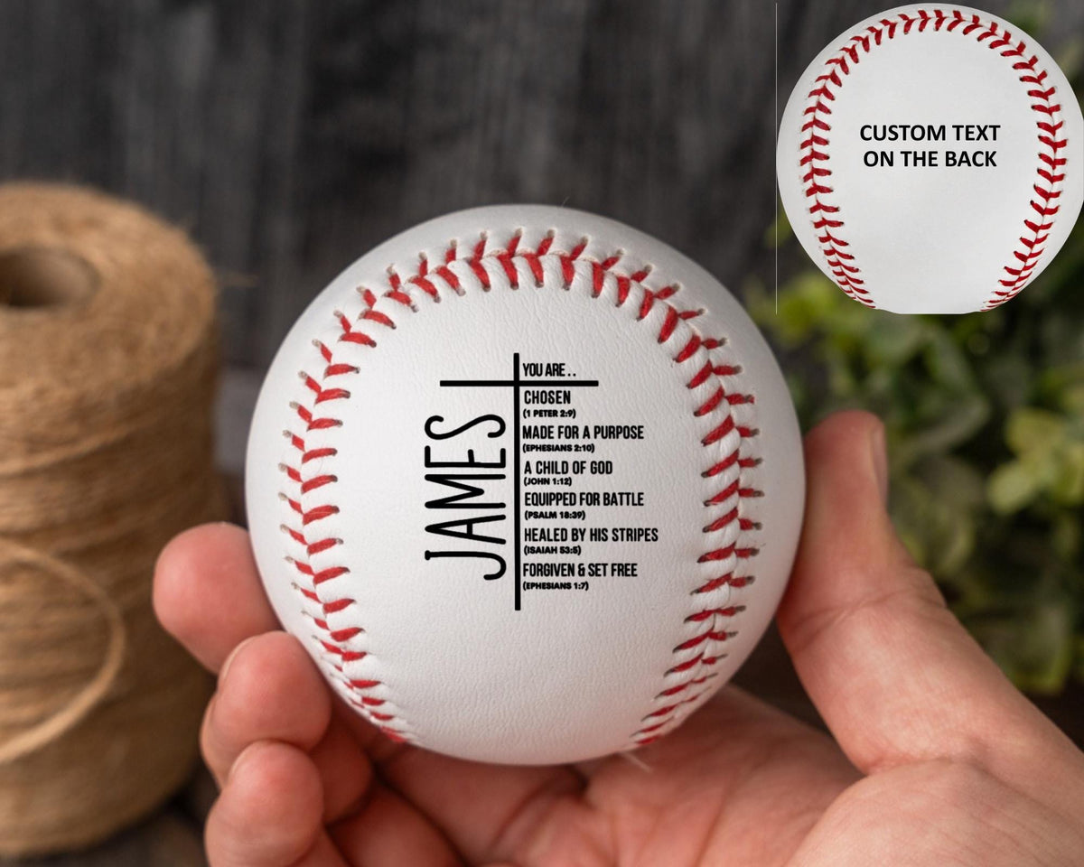 Custom Christian Baseball, First Communion Gift, Baptism Gift for Baseball Player, Christian Baseball School Gift, for Baseball Player team