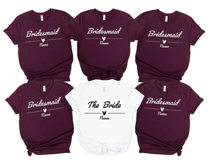 Bachelorette Party Custom Puff Text Shirts, Puff Print Bachelorette Party Matching Shirts, Bachelorette Party Bridesmaid Embossed Shirts