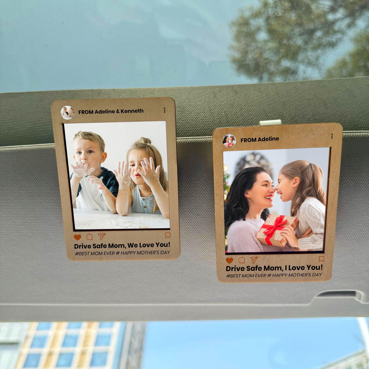 Personalized Photo Car Visor Clip, Drive Safe Mom, Personalized Picture Frame, Gifts For Dad, Mothers Day Gifts, Gifts For Father