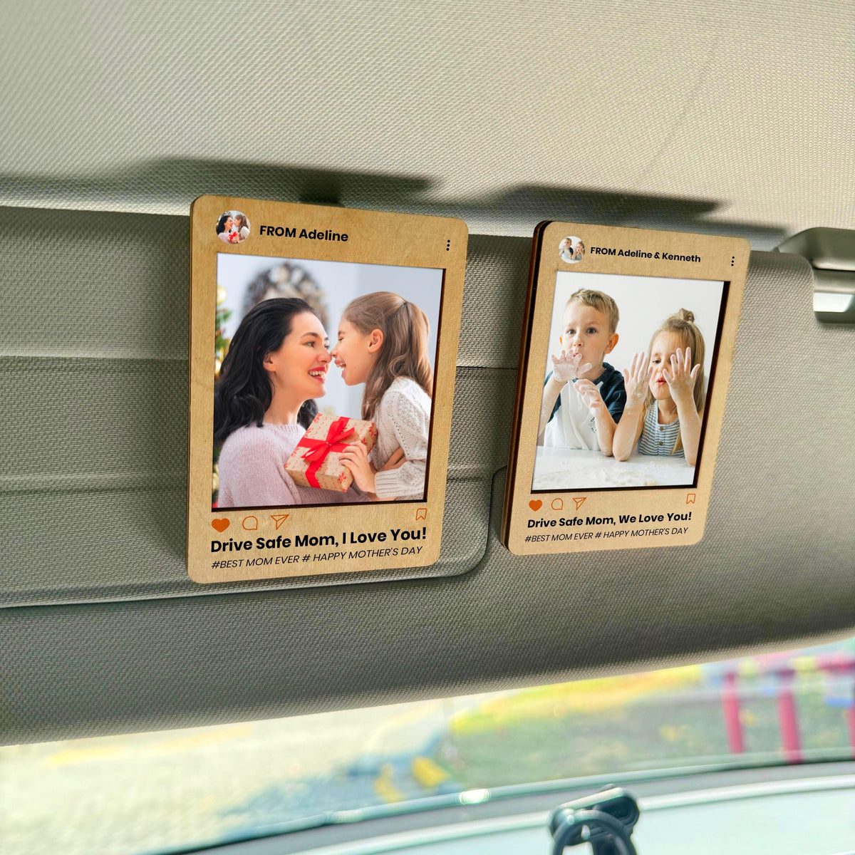 Personalized Photo Car Visor Clip, Drive Safe Mom, Personalized Picture Frame, Gifts For Dad, Mothers Day Gifts, Gifts For Father