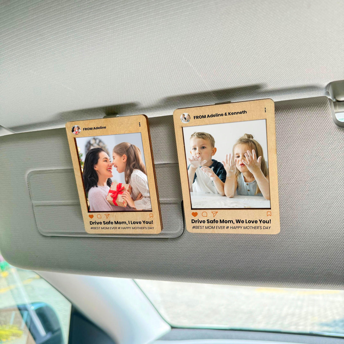 Personalized Photo Car Visor Clip, Drive Safe Mom, Personalized Picture Frame, Gifts For Dad, Mothers Day Gifts, Gifts For Father