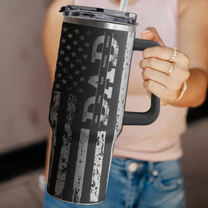 Personalized Father's Day Gift 40oz Tumbler for Dad, Grandpa, Papa, Custom Dad Tumbler With Kids Names, Dad Gift From Daughter, Dad Cup