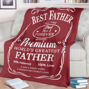 Personalized Dad Blanket, Custom Names Wine Theme Throw Blanket, Father's Day Gift, Gift for Dad or Grandpa, Wine Lover Dad Blanket