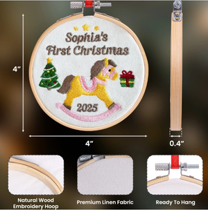 Personalized Embroidery Dog Photo Ornament, Custom Dog Christmas in Hoop, Dog Portrait Gift for Pet Owners