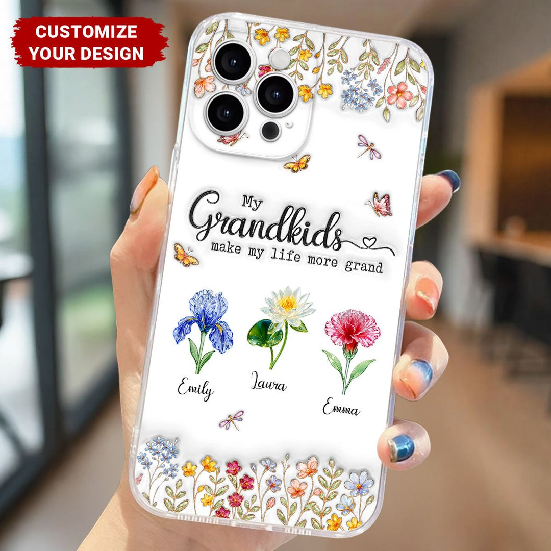Make Life More Grand With Lovely Kids - Personalized Custom 3D Inflated Effect Phone Case
