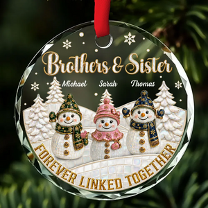 Forever Our Bond - Personalized Glass Ornament