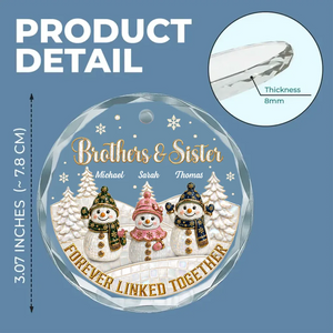 Forever Our Bond - Personalized Glass Ornament