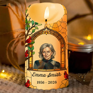 The Moment Your Heart Stopped, Personalized LED Candle, Memorial Gift