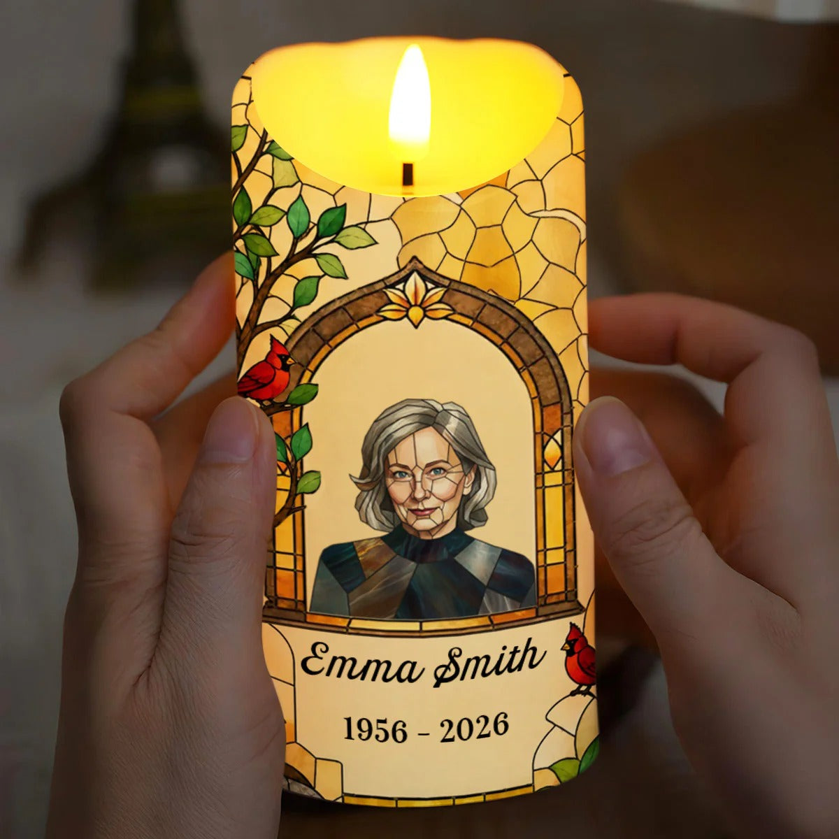 The Moment Your Heart Stopped, Personalized LED Candle, Memorial Gift