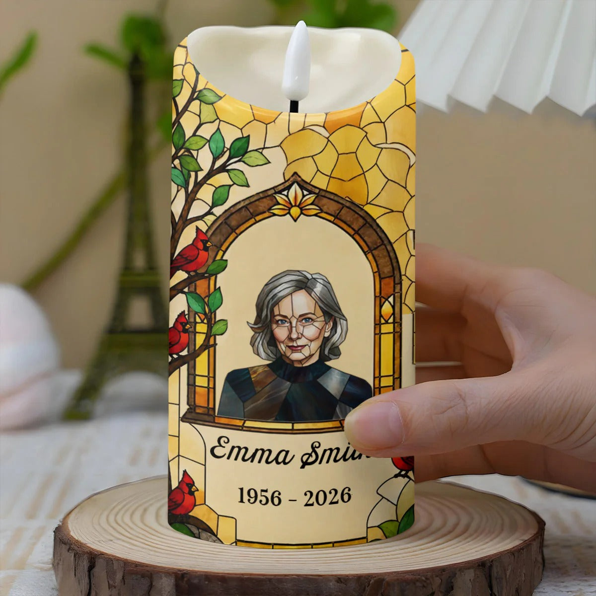 The Moment Your Heart Stopped, Personalized LED Candle, Memorial Gift