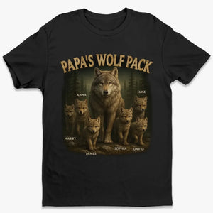 Papa s Wolf Pack - Personalized T-shirt For Father's Day Birthday Gifts For Dad, Grandpa