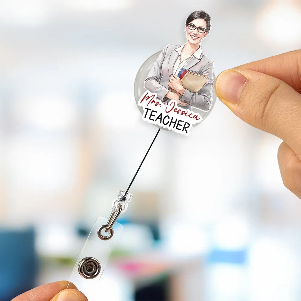 Character Portrait - Personalized Acrylic Badge Reel