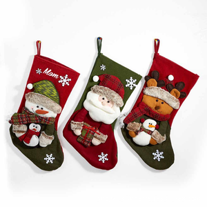 Cheerful Holiday Personalized Christmas Stocking, Custom Stocking, Personalized Christmas Stocking, Embroidery, Gifts For Christmas