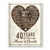 40th Year Anniversary Gift, 40th Wedding Anniversary Gift For Husband, 40 Year Anniversary Gift For Wife