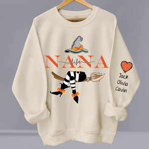 Grandma Life Witch Sweatshirt - Personalized Sweatshirt - Halloween Gifts