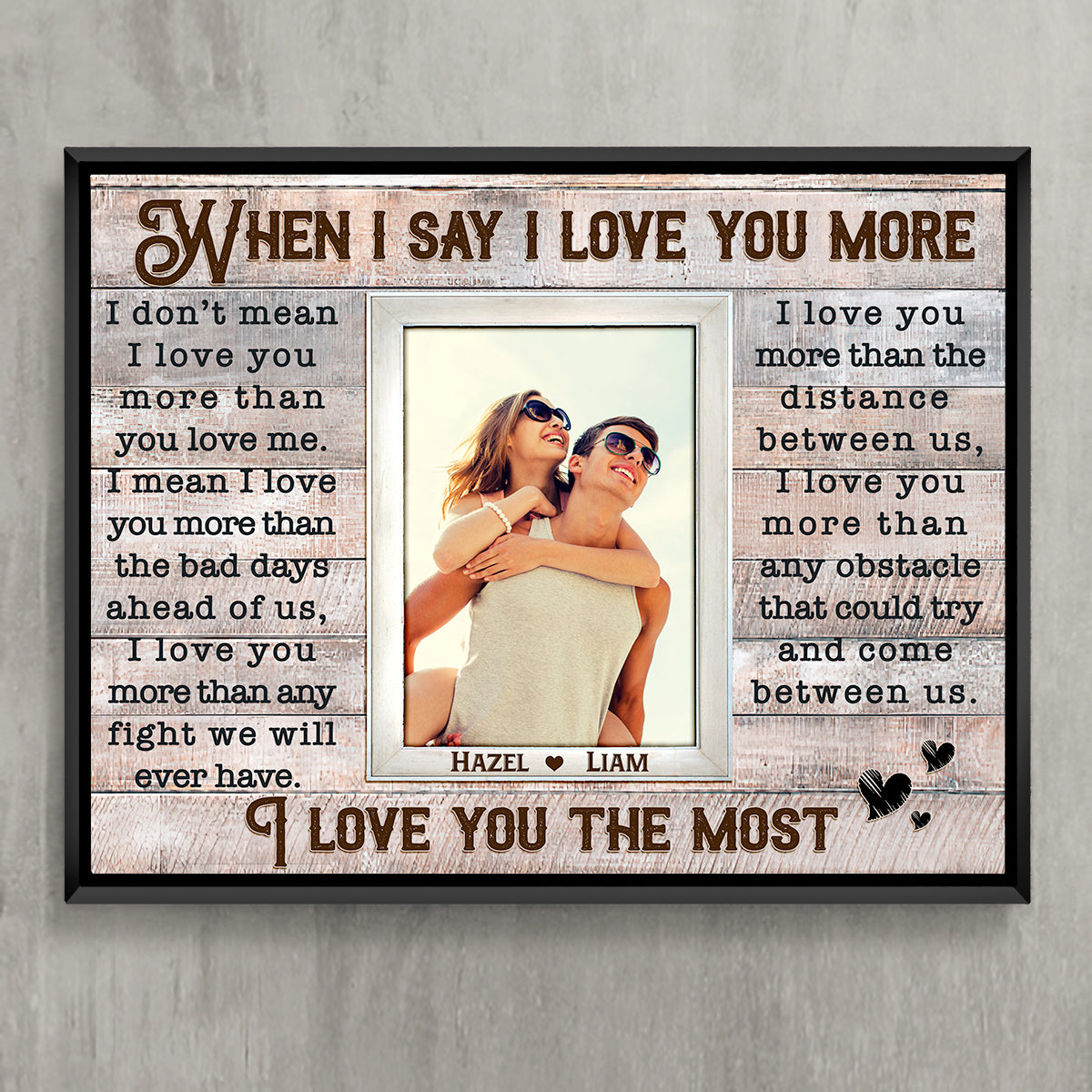 Loving Gift Photo For Couple Custom Poem On Canvas Gift For Couples