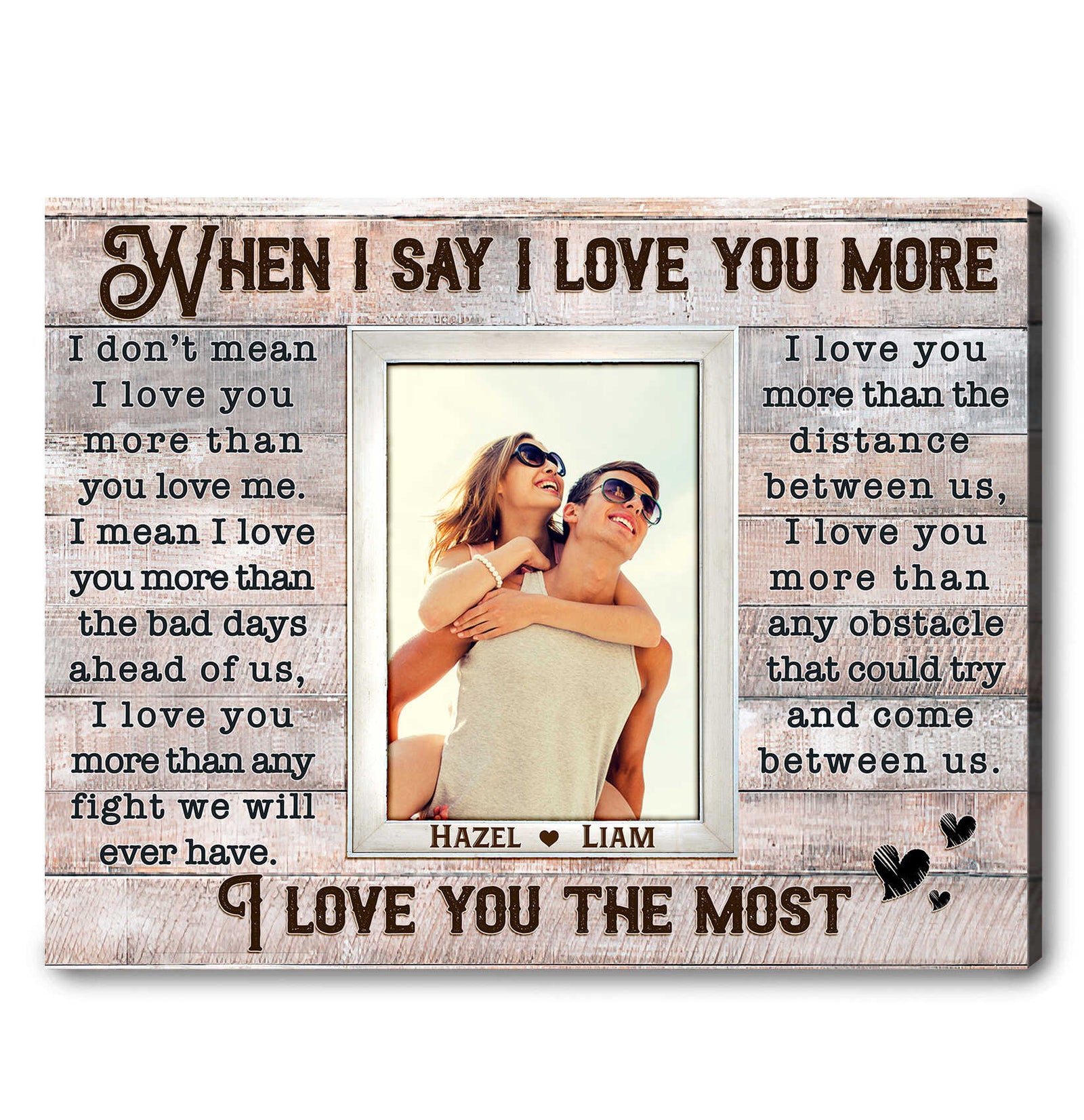 Loving Gift Photo For Couple Custom Poem On Canvas Gift For Couples