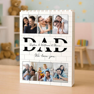 Personalized Photo Upload Building Brick Blocks for Dad | Custom Building Block Keepsake | Father s Day Gift