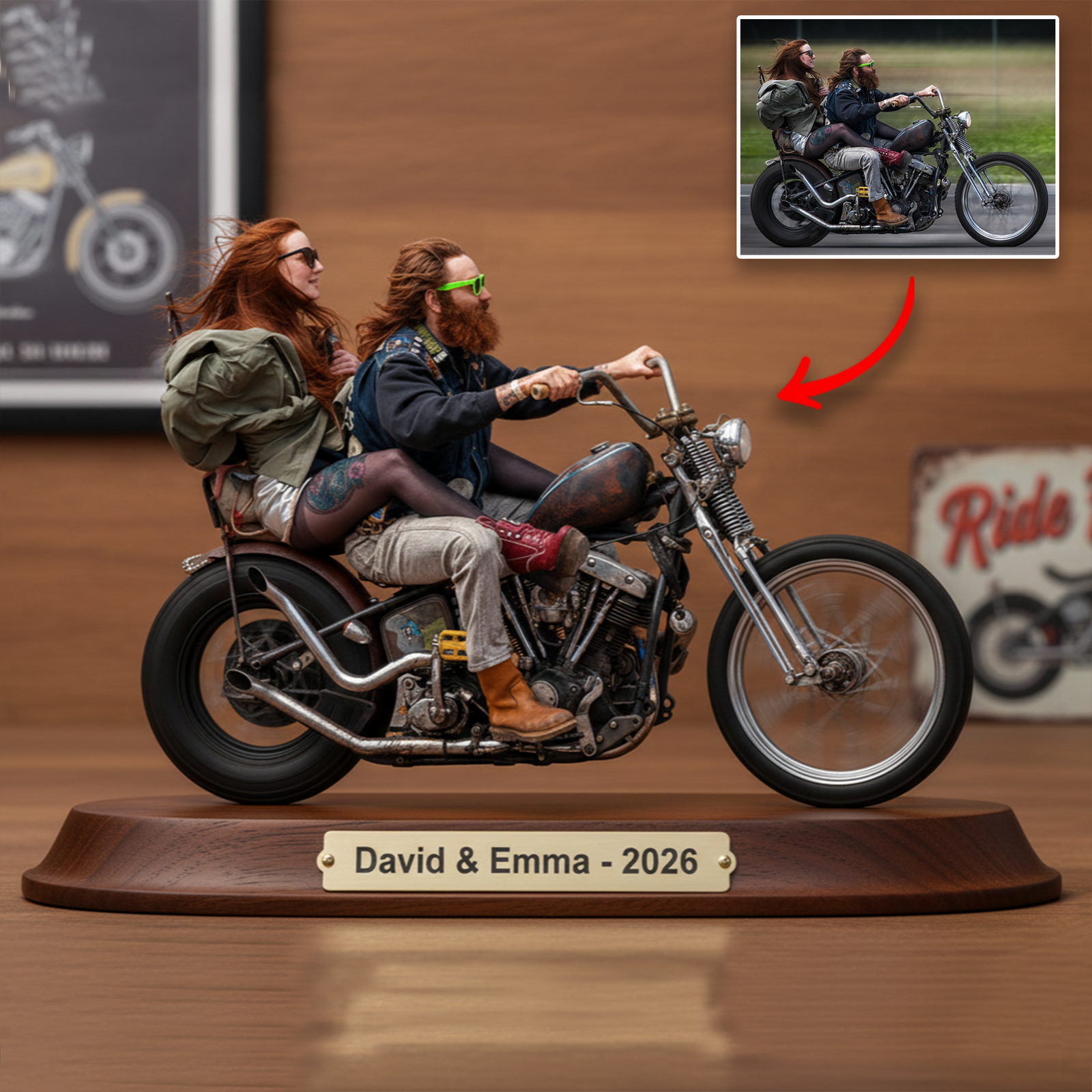 A Life on the Open Road Personalized Motorcycle Acrylic Plaque