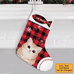 Personalized Christmas Cat Stocking Personalized Cat Breed Christmas Stocking, Cat Christmas Stocking, Custom Kitten Stocking, New Cat Christmas Gift, Holiday Pet Stocking