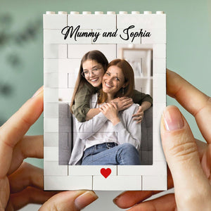Custom Photo Daddy and Me Building Brick Blocks | Personalized Brick Photo Block Gift for Father s Day