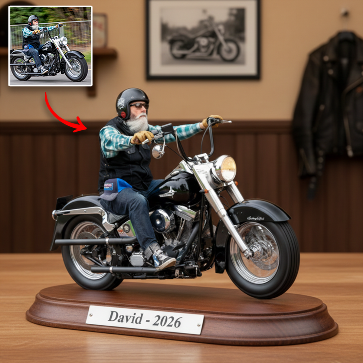 A Life on the Open Road Personalized Motorcycle Acrylic Plaque