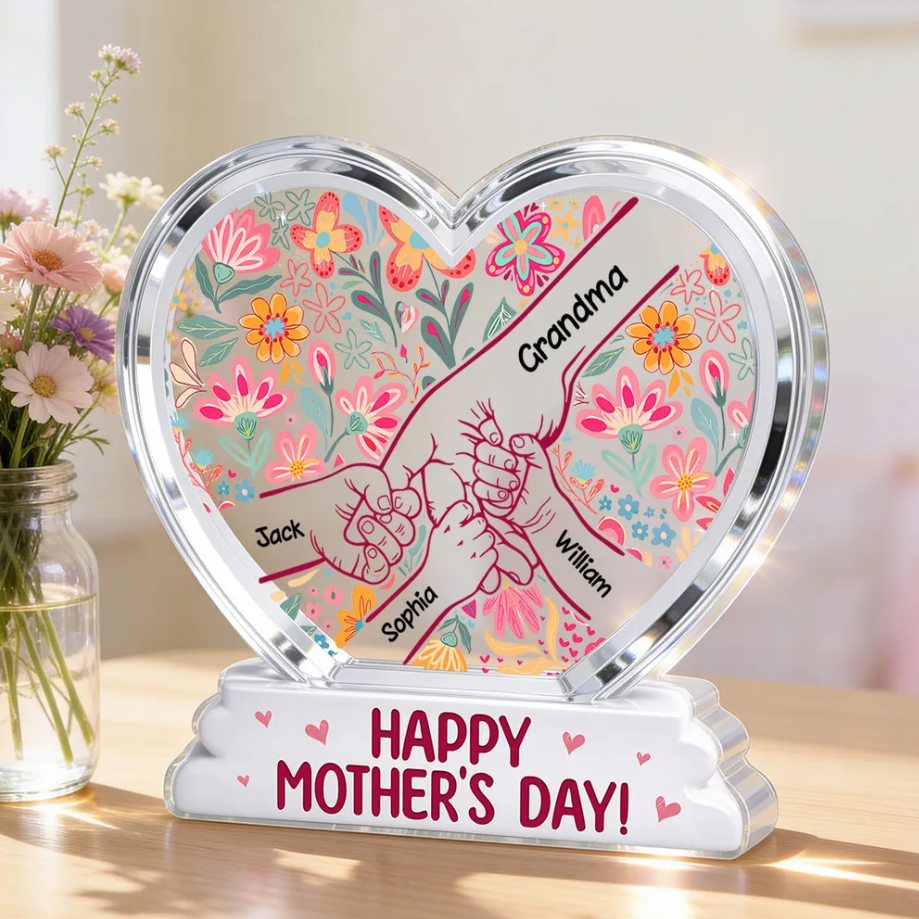 Mama Grandma Holding Hands - Personalized Heart Acrylic Plaque m3.png