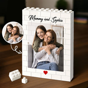 Custom Photo Daddy and Me Building Brick Blocks | Personalized Brick Photo Block Gift for Father s Day