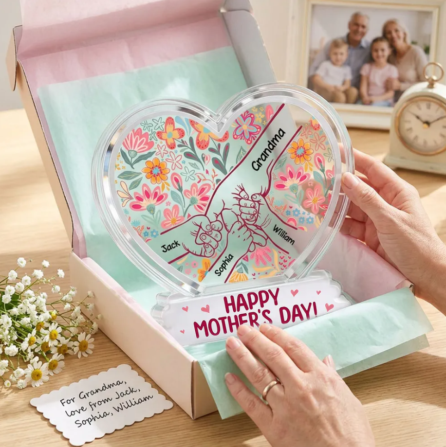 Mama Grandma Holding Hands - Personalized Heart Acrylic Plaque m6.png