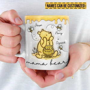 Mama Bear - Personalized 3D Inflated Effect Printed Mug - Gift For Mother