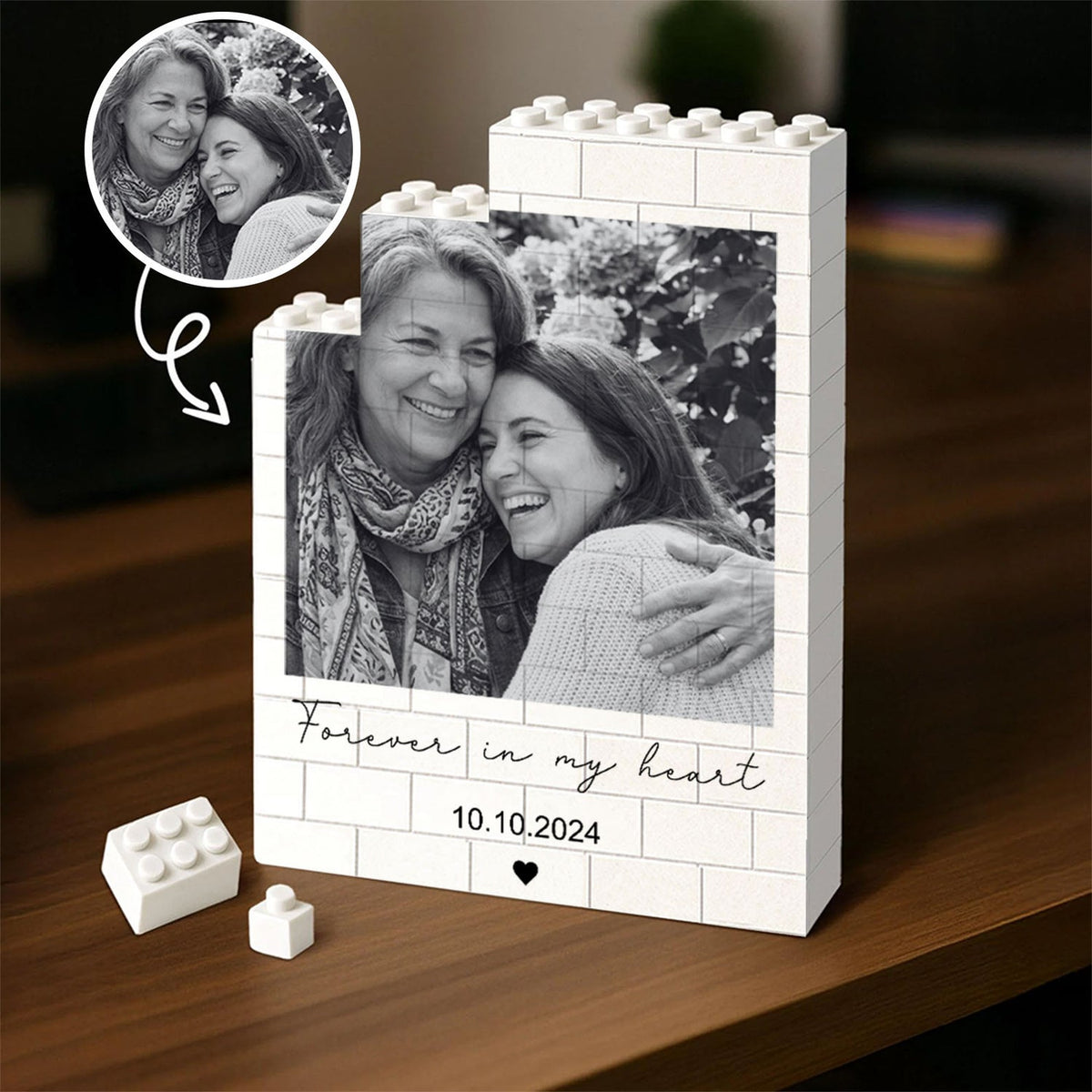 Custom Photo Upload Building Brick Blocks | Mother's Day Gift | Personalized Gift for Mom
