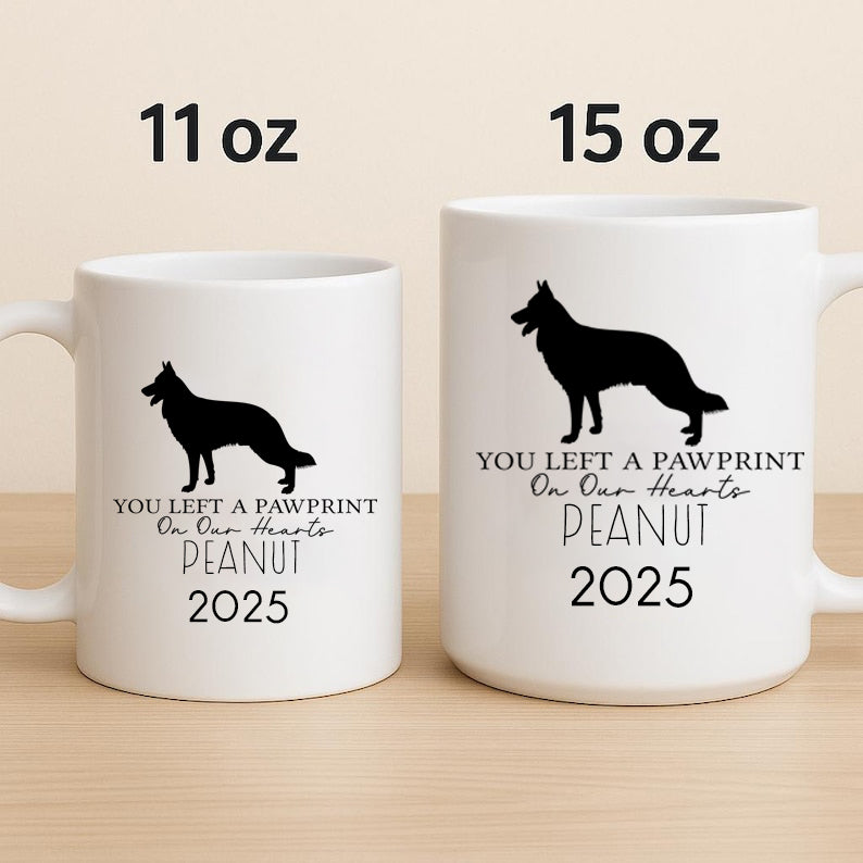 Custom Dog Breed Memorial Mug, Dog Memorial Ceramic Mug, Loss of Pet Gift, Personalized Gift Mug, Loss of Dog,Pet Memorial Keepsake