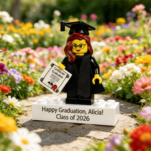 2026 Custom Graduation figure with Case, Personalized Graduate Mini Gift , Graduation Gift for Class of 2026, Student Graduation Decor