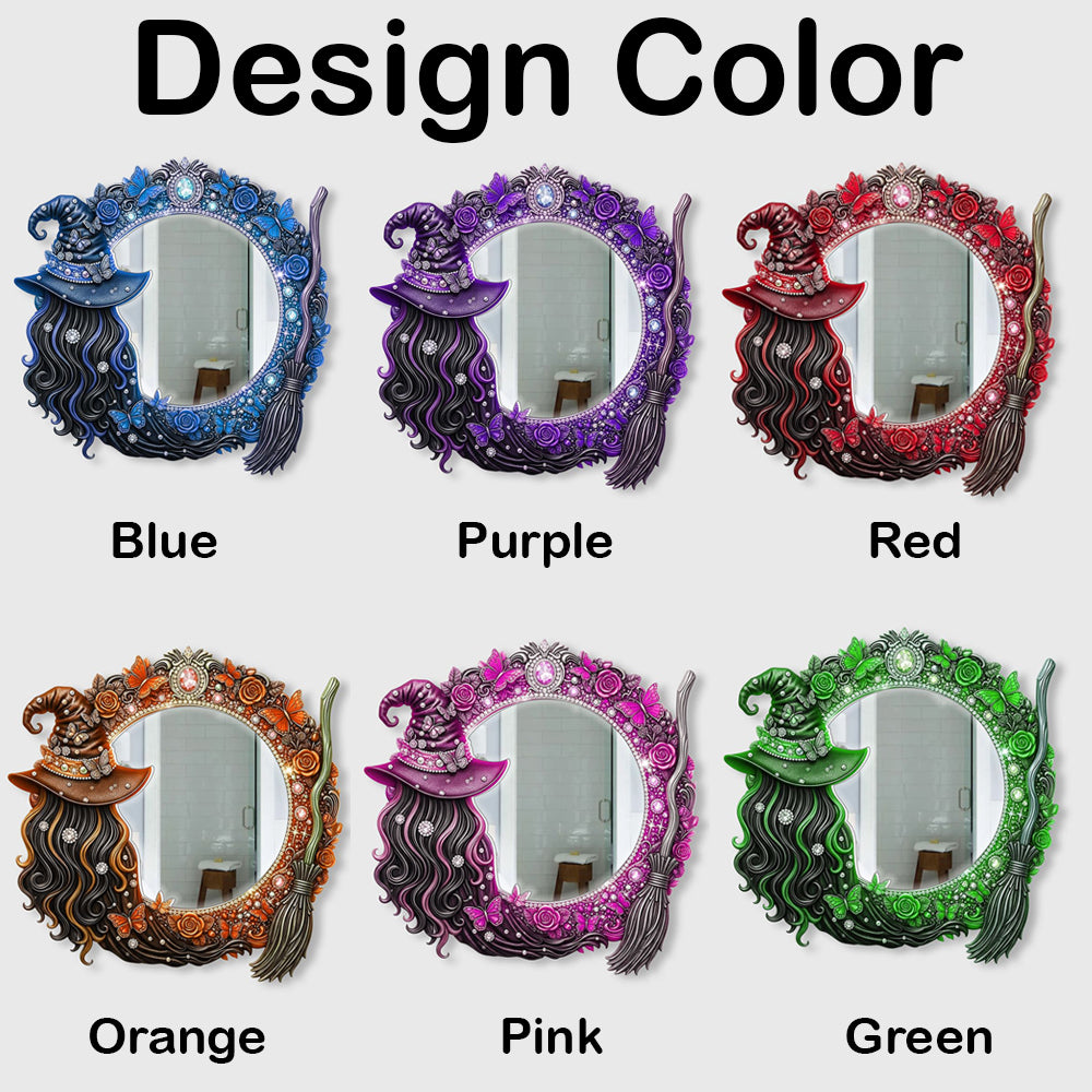 Beautiful Witch - Personalized Witch Wall Hanging Mirror Halloween Gift Housewarming Gift