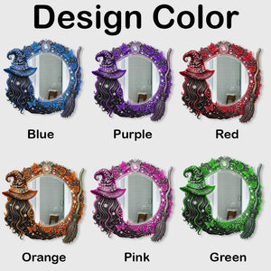 Beautiful Witch - Personalized Witch Wall Hanging Mirror Halloween Gift Housewarming Gift