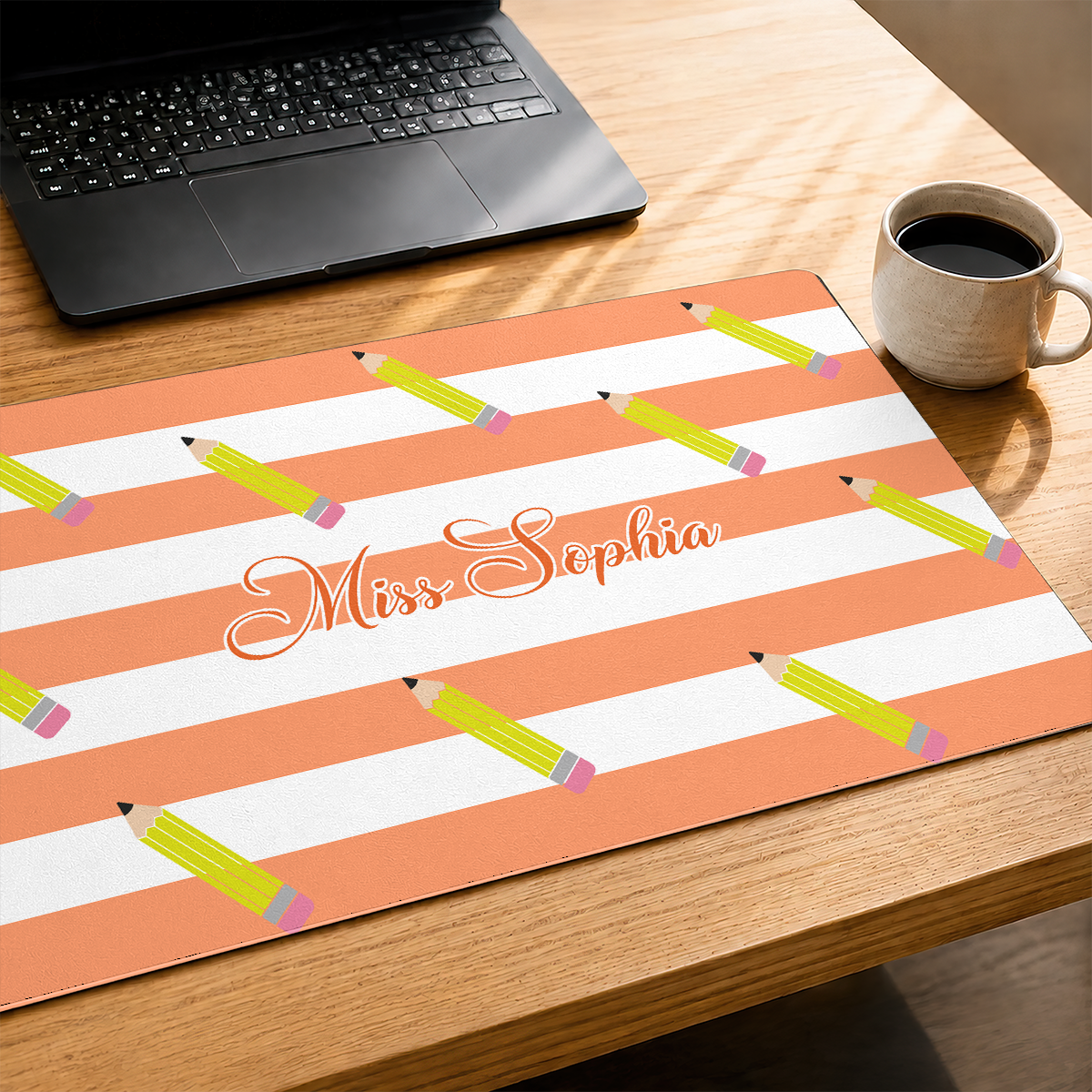 Custom Name For Her, Coworkers, Friends, Teacher - Personalized Desk Mat