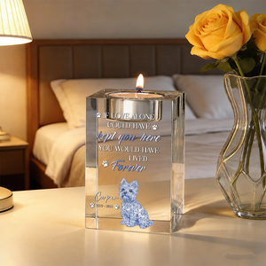 If Love Could Have Saved You Memorial Personalized Crystal Candle Holder