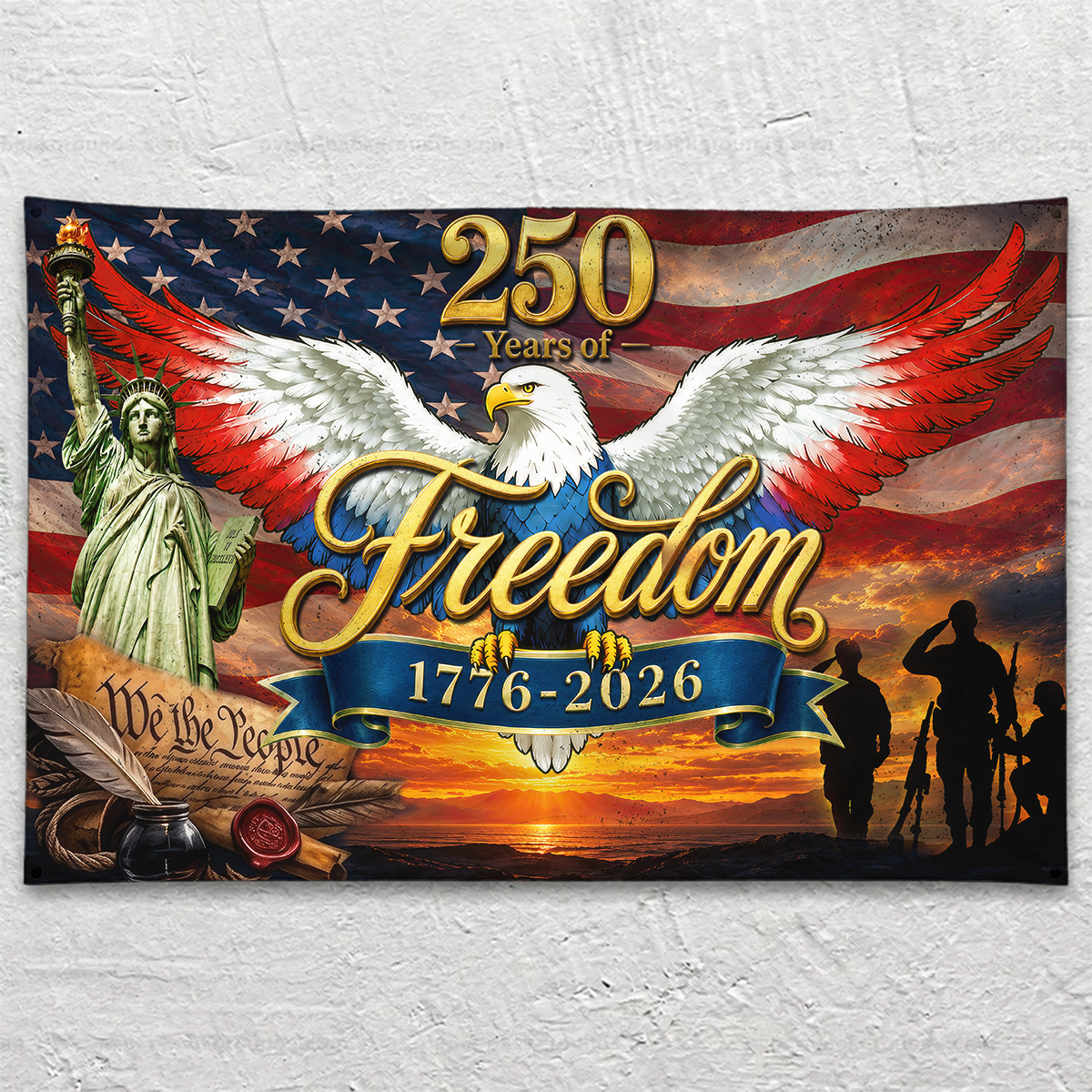 250 Years Of Freedom Decor - Personalized Banner