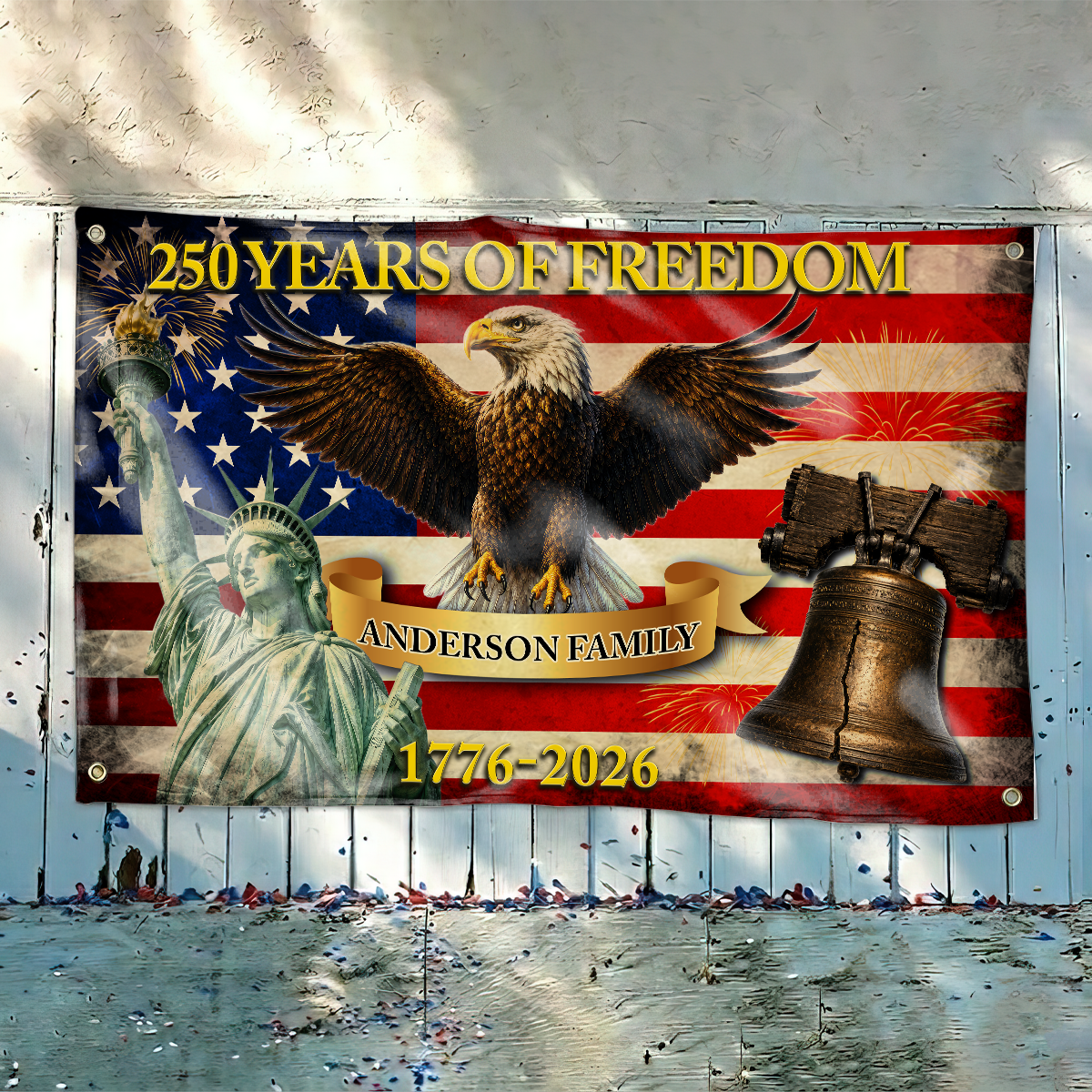 250 Years Of Freedom Banner - Personalized Banner