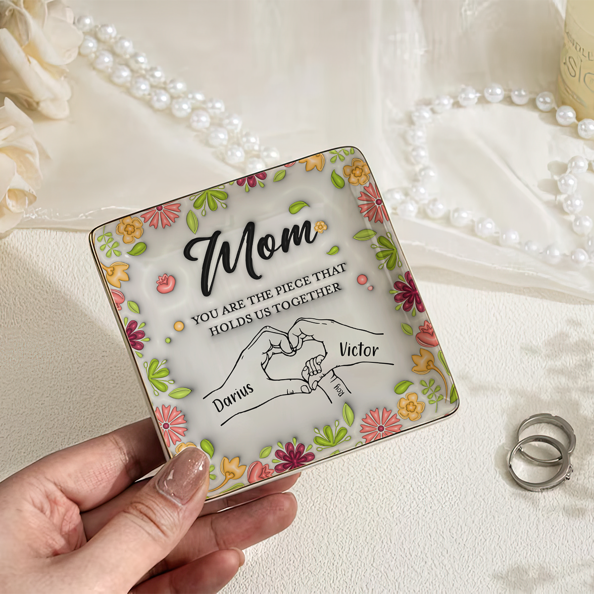 The Piece Holds Us Together Personalized Jewelry Dish