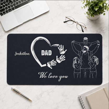 We Love You Everyday - Personalized Leather Desk Mat mk1_3519ca6b-9cec-4385-a57e-2585bb76608a.png