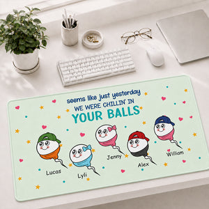 We Exist Because Of You - Gift For Father - Personalized Leather Desk Mat